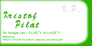 kristof pilat business card